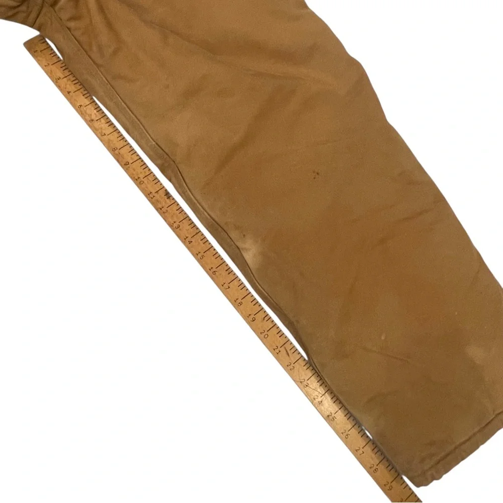 Carhartt Bib Overalls R06 Mens Brown Quilt Lined Duck Canvas  46x32 Workwear - Picture 6 of 16